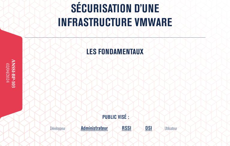 Couverture du guide sur les fondamentaux de la sécurisation d'une infrastructure vmware
