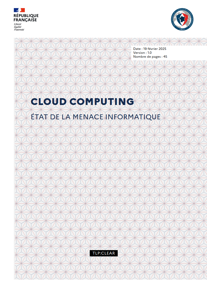 Couverture document état de la menace informatique sur le secteur du cloud computing